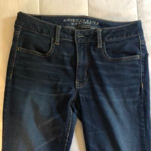 Dark wash skinny jeans